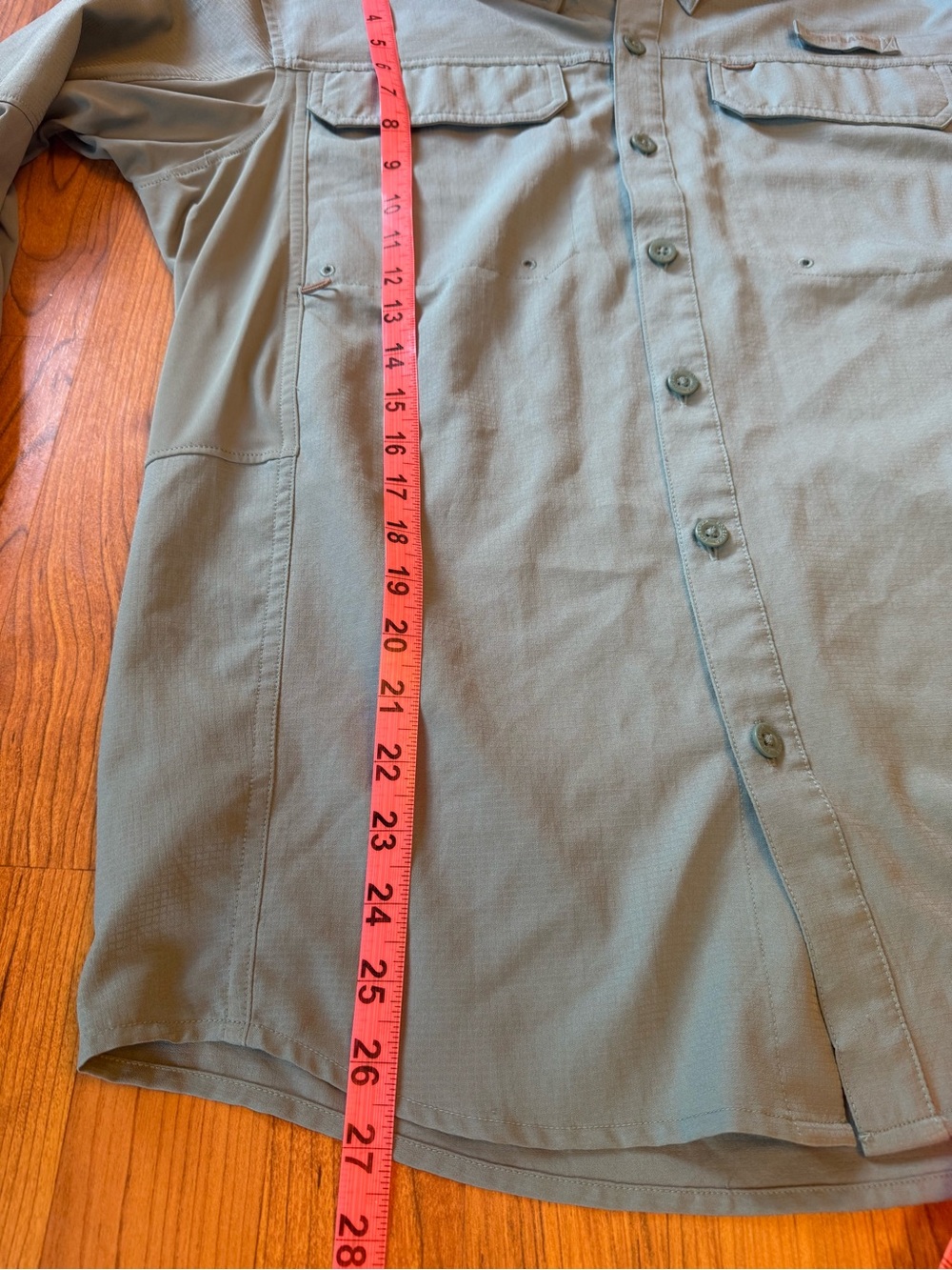 Eddie Bauer Men’s Long-Sleeve Green Utility Shirt Lightweight soft material - Picture 8 of 8